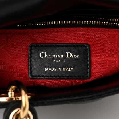 Christian Dior Lambskin Cannage Small Lucky Badges My Lady Dior Black 6 of 16