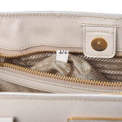 Prada Saffiano Lux Medium Tote Talco 8 of 23
