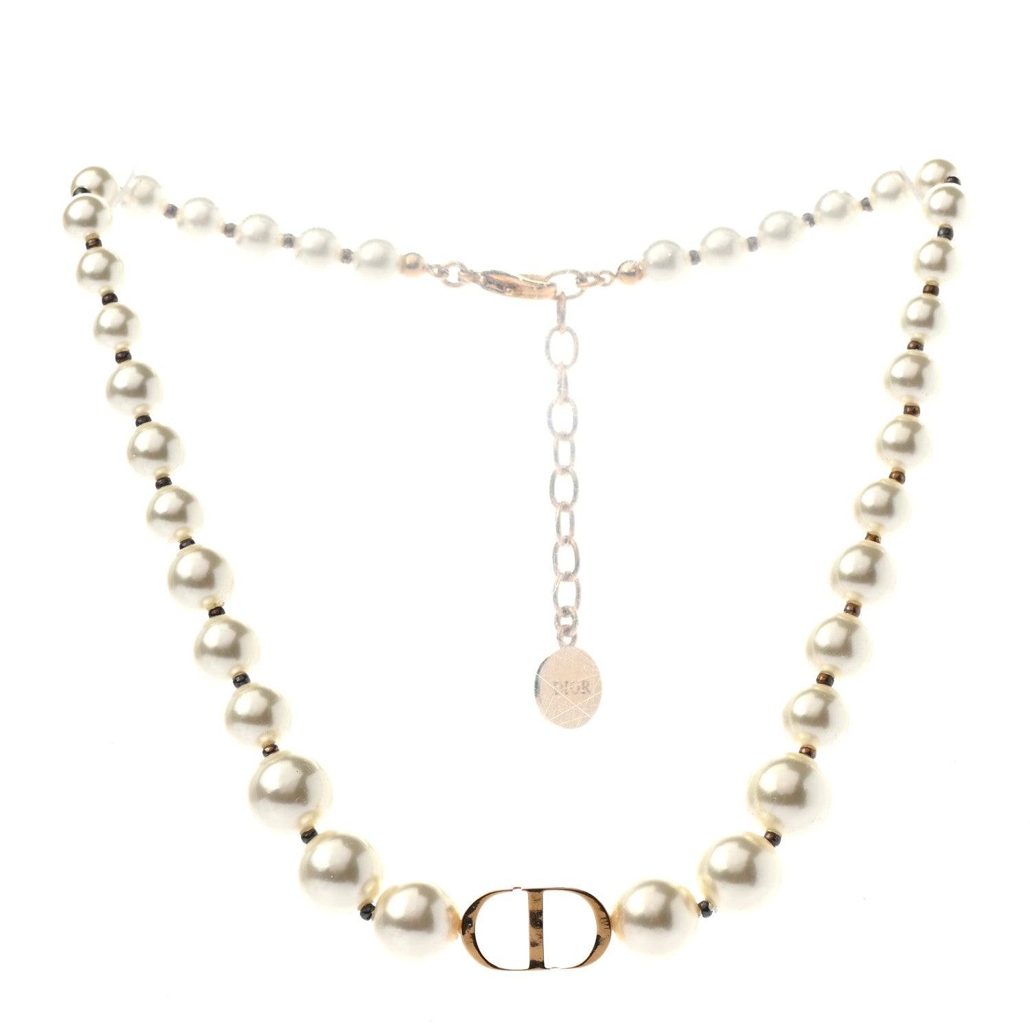 Christian Dior Pearl 30 Montaigne Choker Necklace Gold 3 of 5