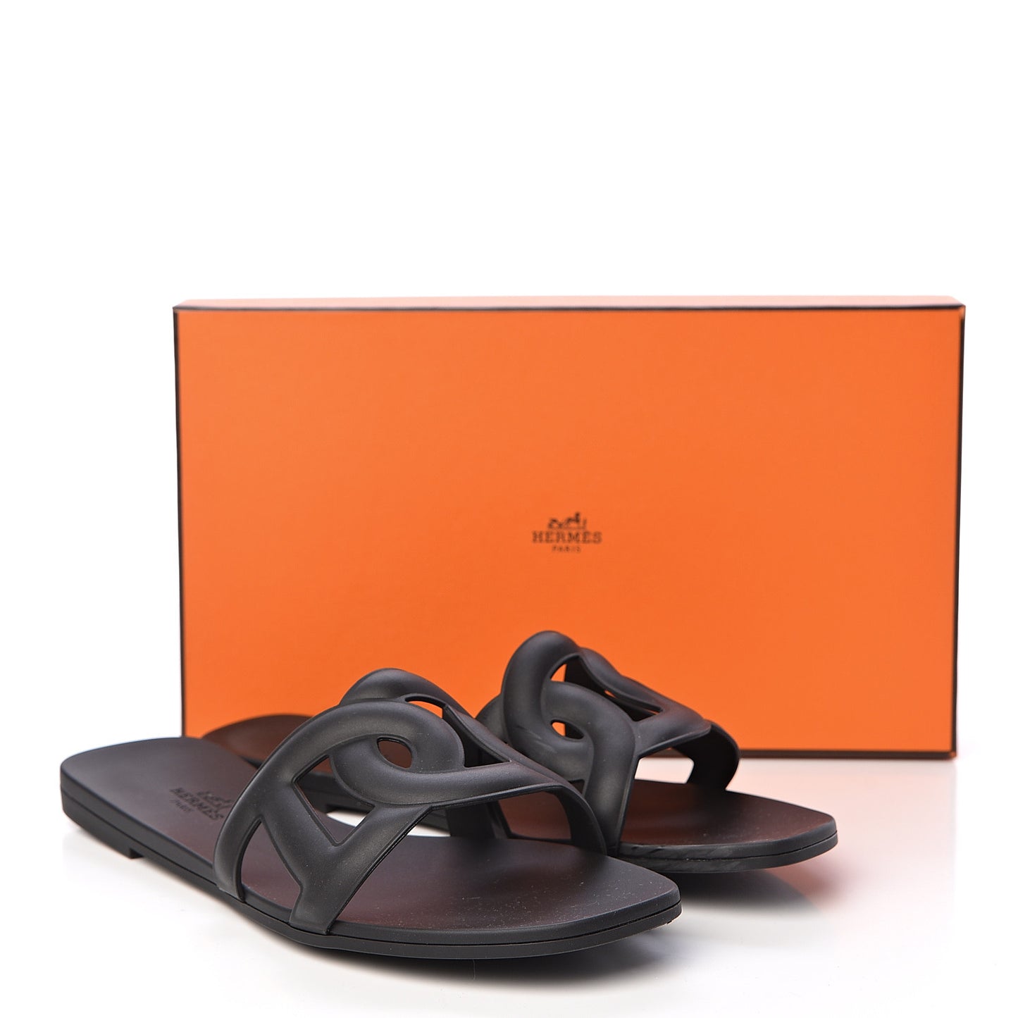 Rubber Aloha Sandals 38 Black