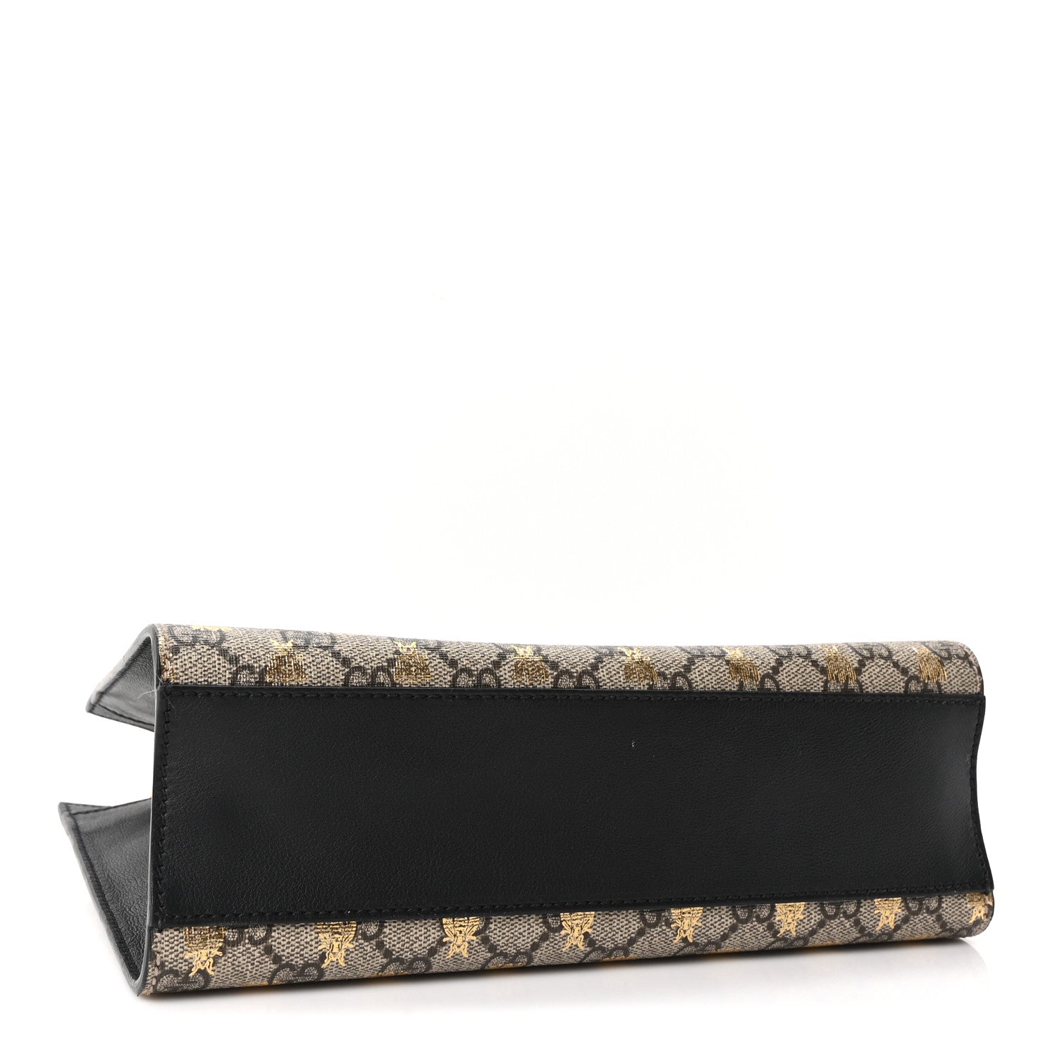 Gucci GG Supreme Monogram Bees Small Padlock Tote Beige Oro Black 4 of 10