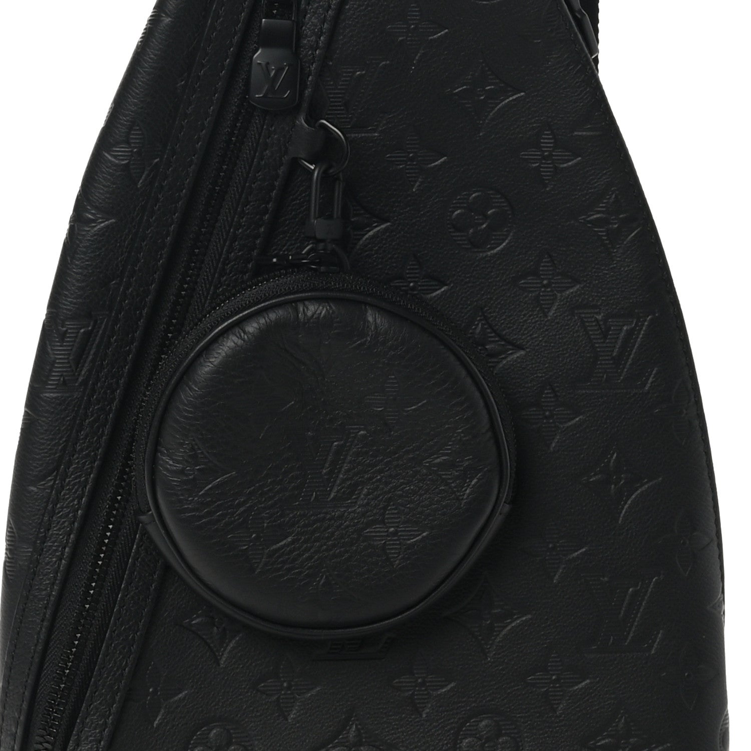 Louis Vuitton Calfskin Shadow Monogram Duo Slingbag Black 8 of 10