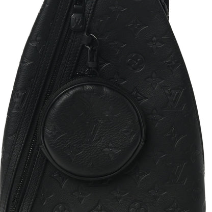 Louis Vuitton Calfskin Shadow Monogram Duo Slingbag Black 8 of 10