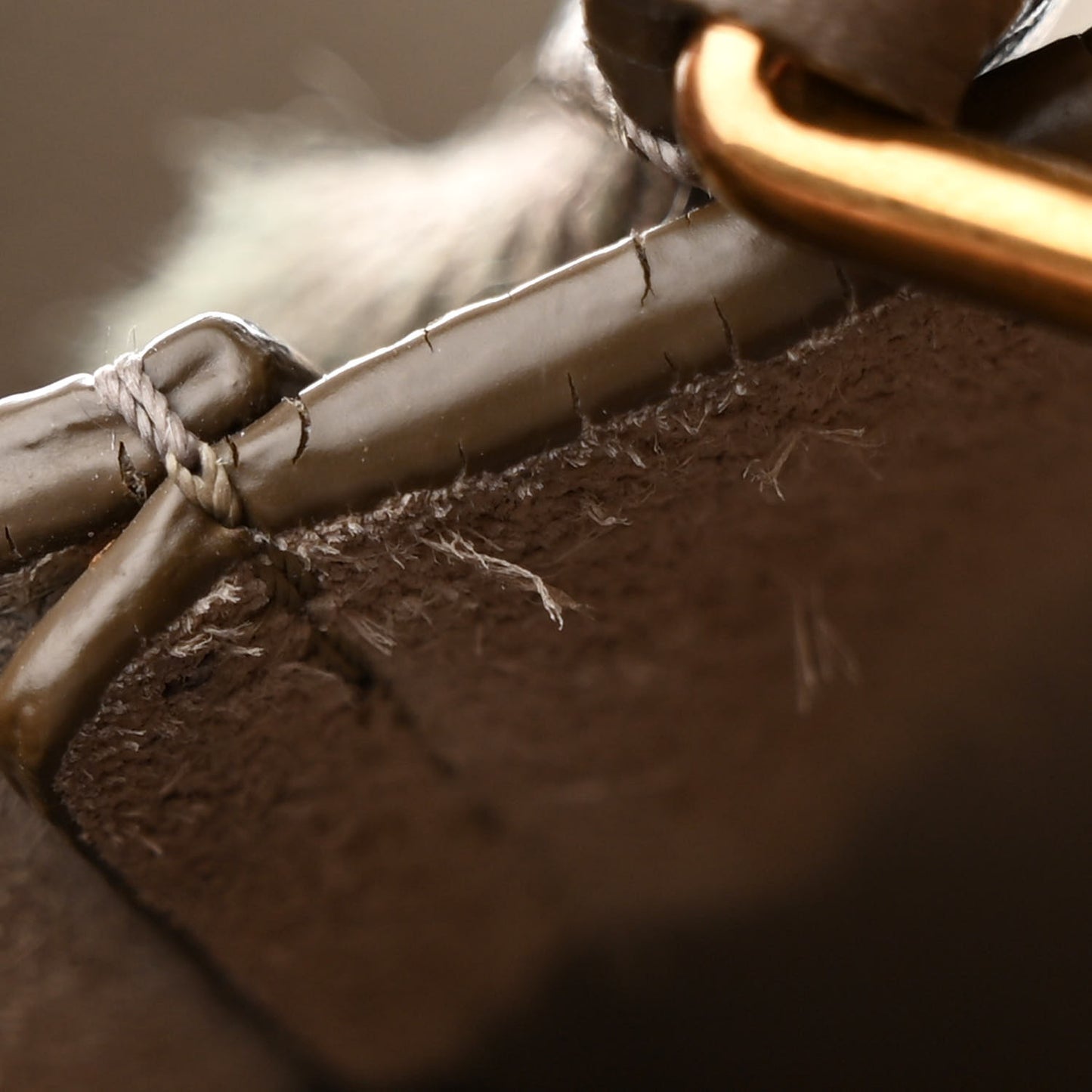 Soft Grained Calfskin Sangle Bucket Bag Taupe