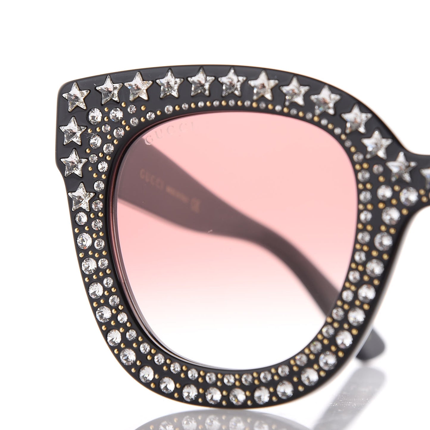 Acetate Stars Cat Eye Sunglasses GG0116S Black