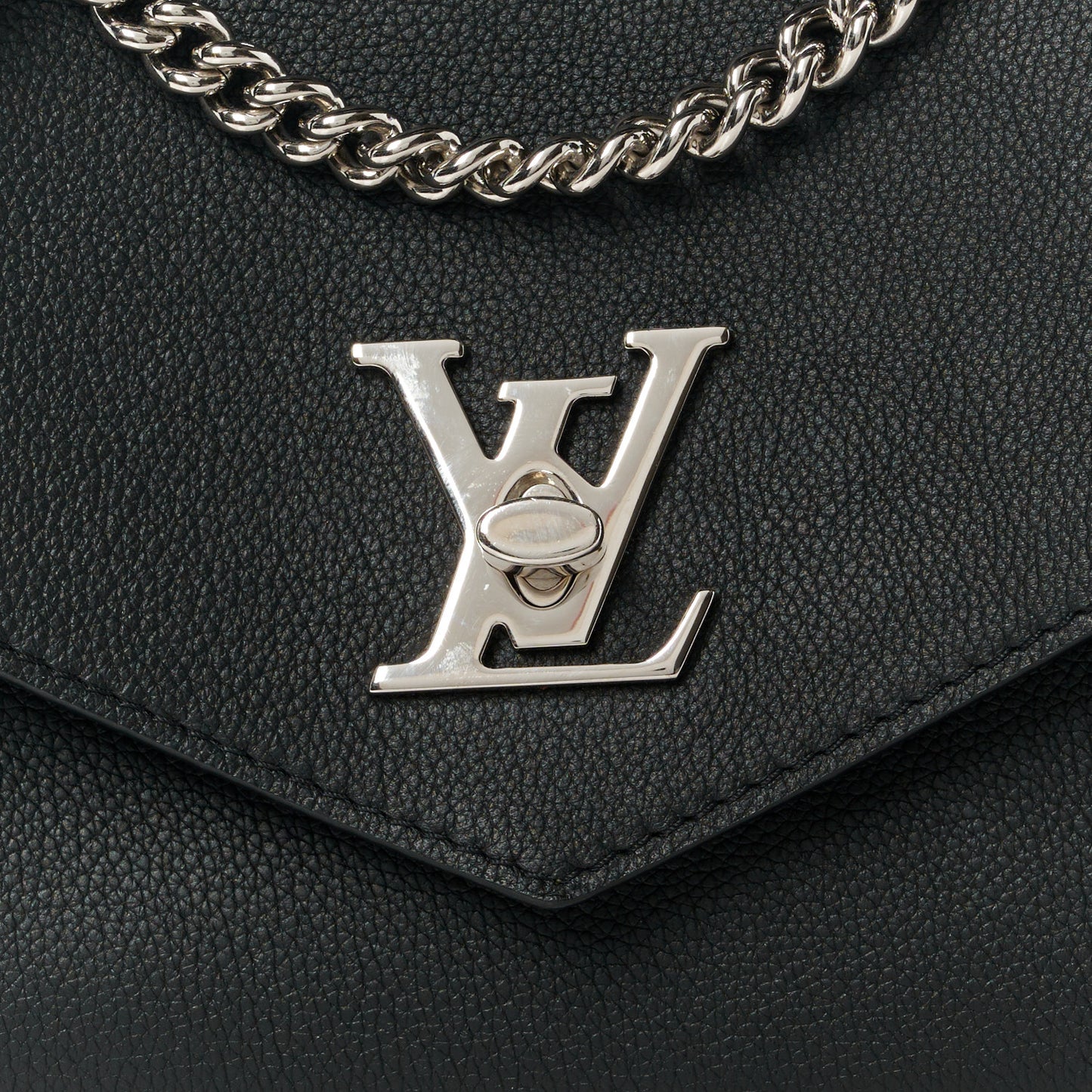Soft Calfskin My Lockme Chain Bag BB Black