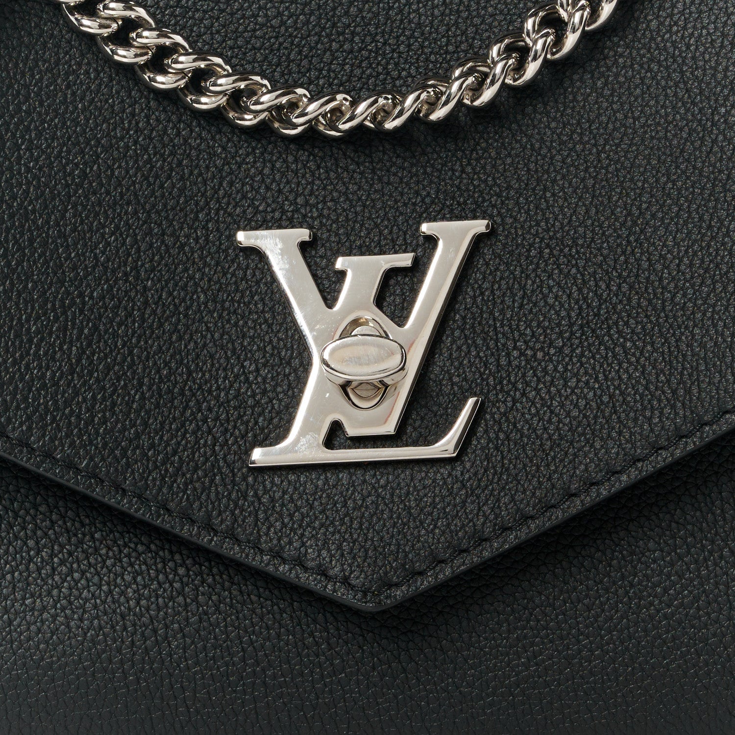 Louis Vuitton Soft Calfskin My Lockme Chain Bag BB Black 8 of 10