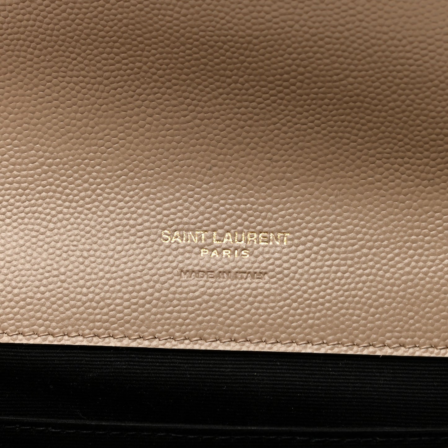 Grain De Poudre Matelasse Chevron Monogram Envelope Clutch Dark Beige