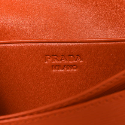 Prada Vitello Move Metal Wristlet Card Holder Papaya 6 of 7