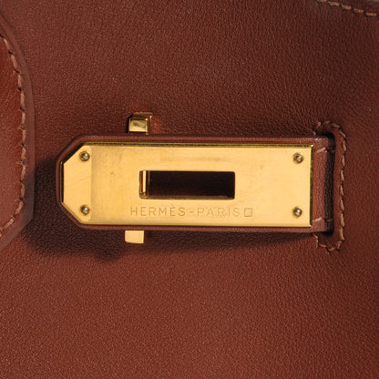 Hermes Box Leather Birkin 30 Noisette 7 of 9