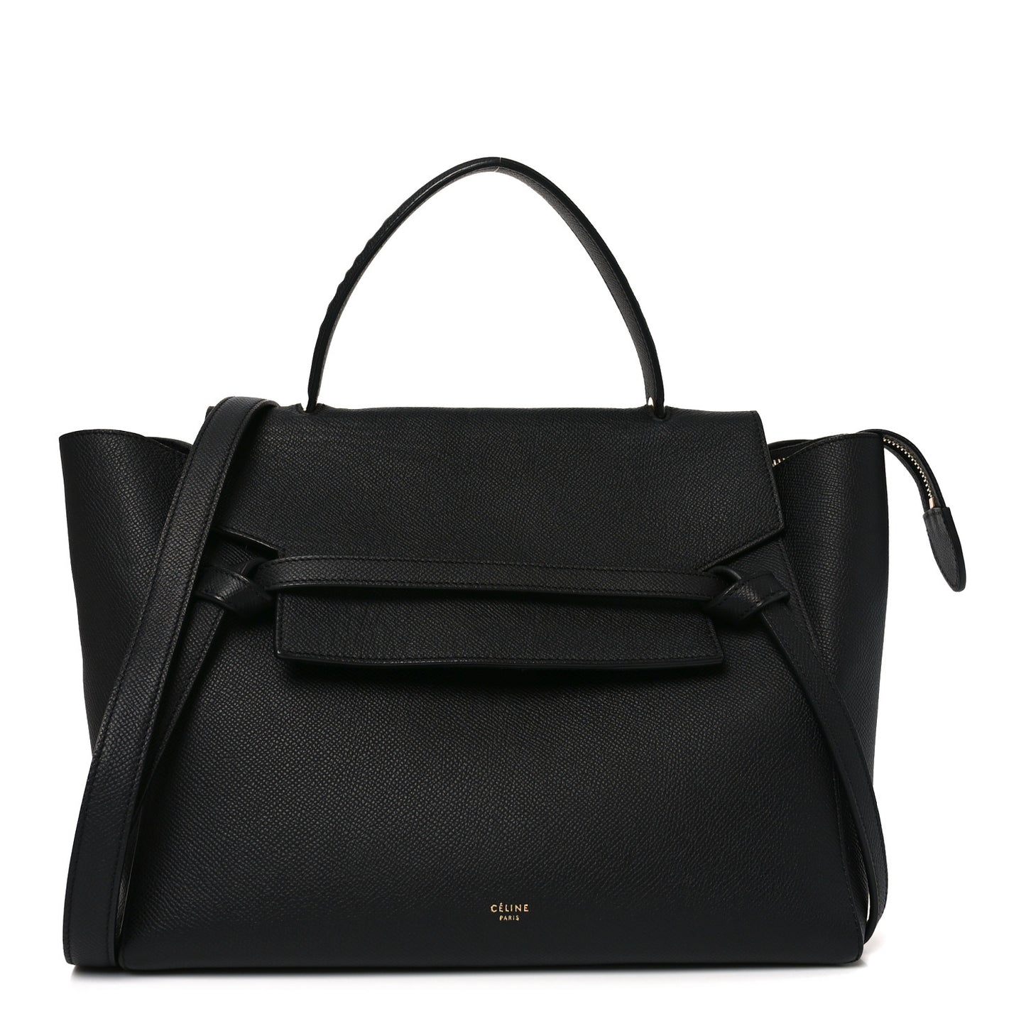Grained Calfskin Mini Belt Bag Black