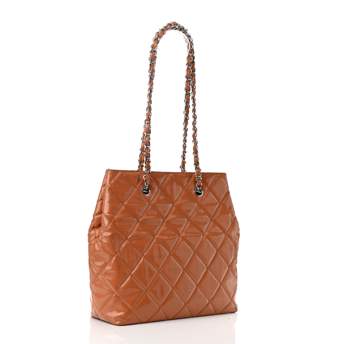 Vinyl Quilted In The Business North South Tote Orange