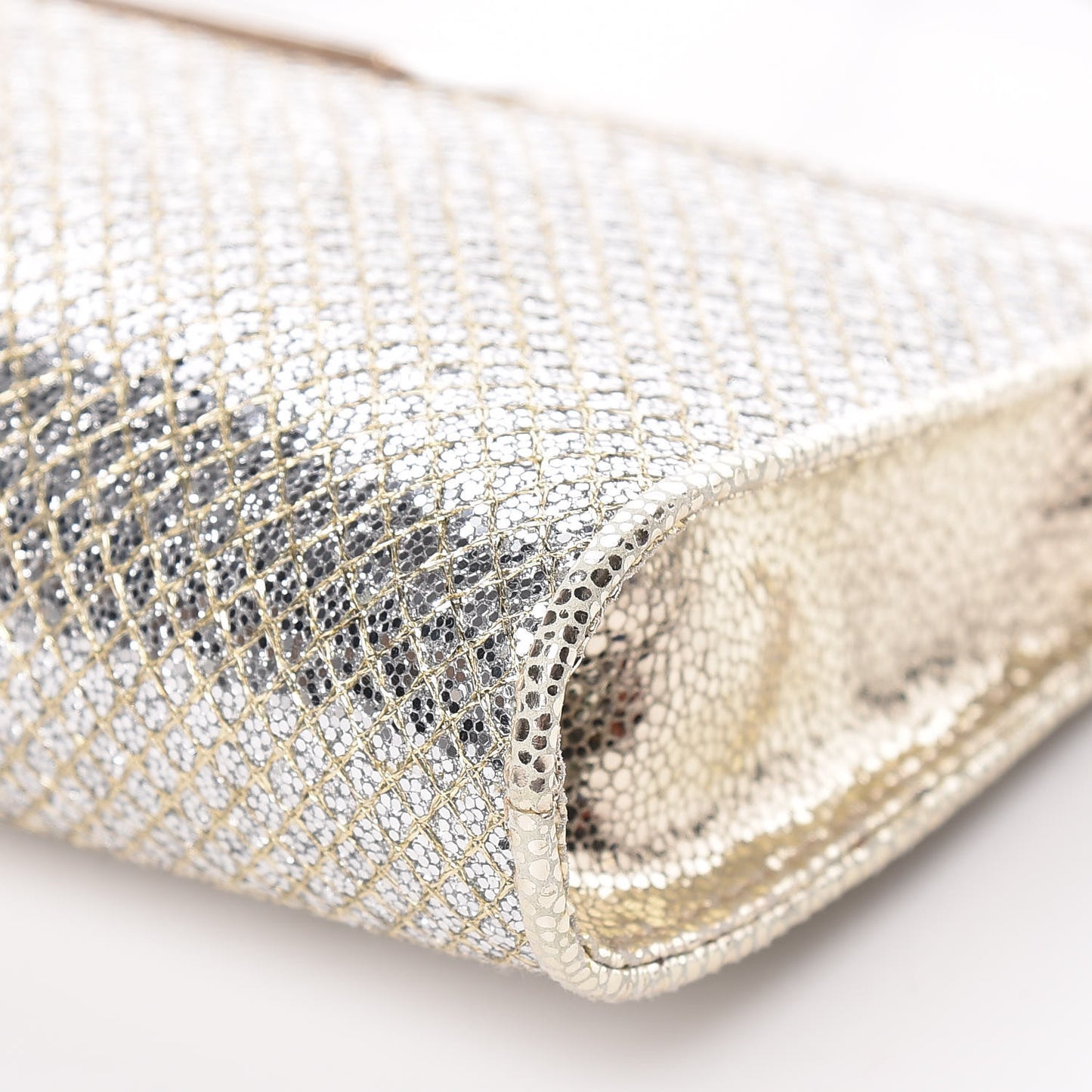 Glitter Fabric Shoulder Bag Champagne