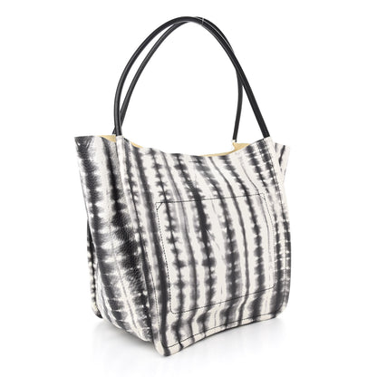 Proenza Schouler Grained Calfskin Large Tie Dye Tote Black White 3 of 9