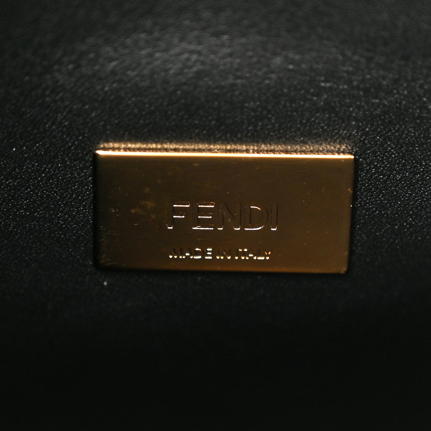 Fendi Vitello Tahiti Burro Medium Peekaboo Iconic Essentially Satchel Tortora Black 6 of 11