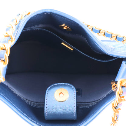 Chanel Washed Denim Quilted Small Hobo Blue 5 of 10