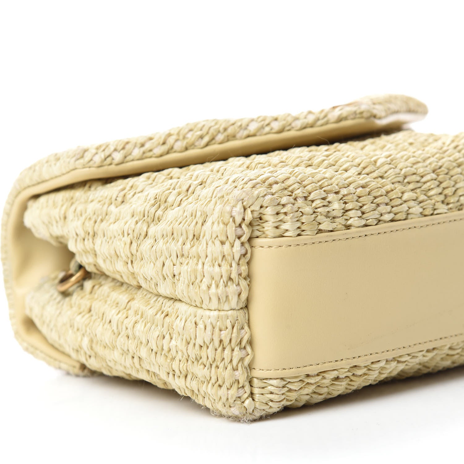 Saint Laurent Raffia Monogram Toy Loulou Chain Satchel Naturale 6 of 13