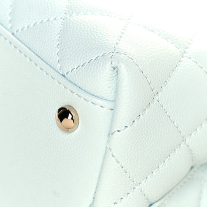 Chanel Caviar Quilted Small Coco Handle Flap Light Blue 12 of 14