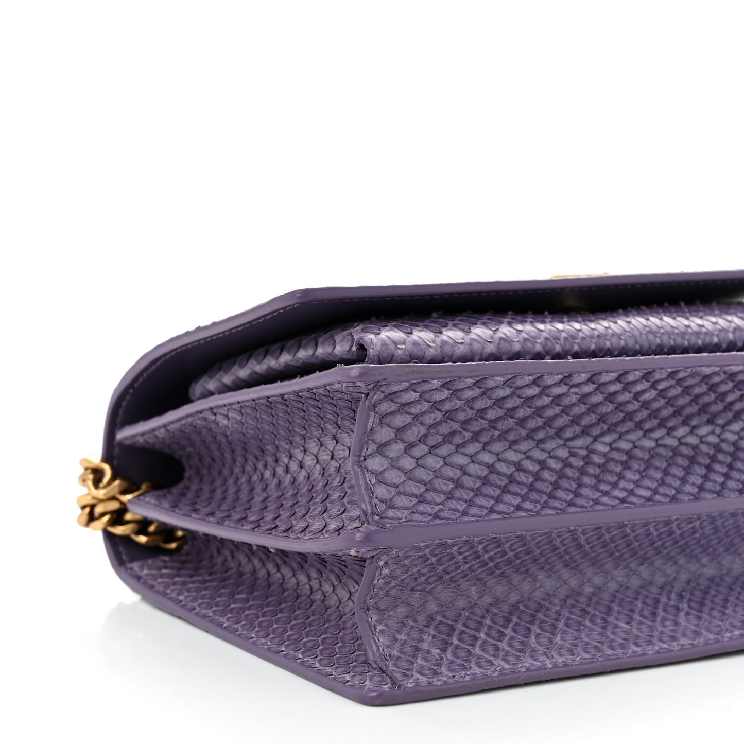 Calfskin Snakeskin Small Monogram Sunset Purple