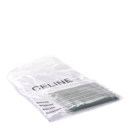 Celine Plastic Bag with Cloudy Lambskin Solo Zip Pouch Clutch Celadon 5 of 8