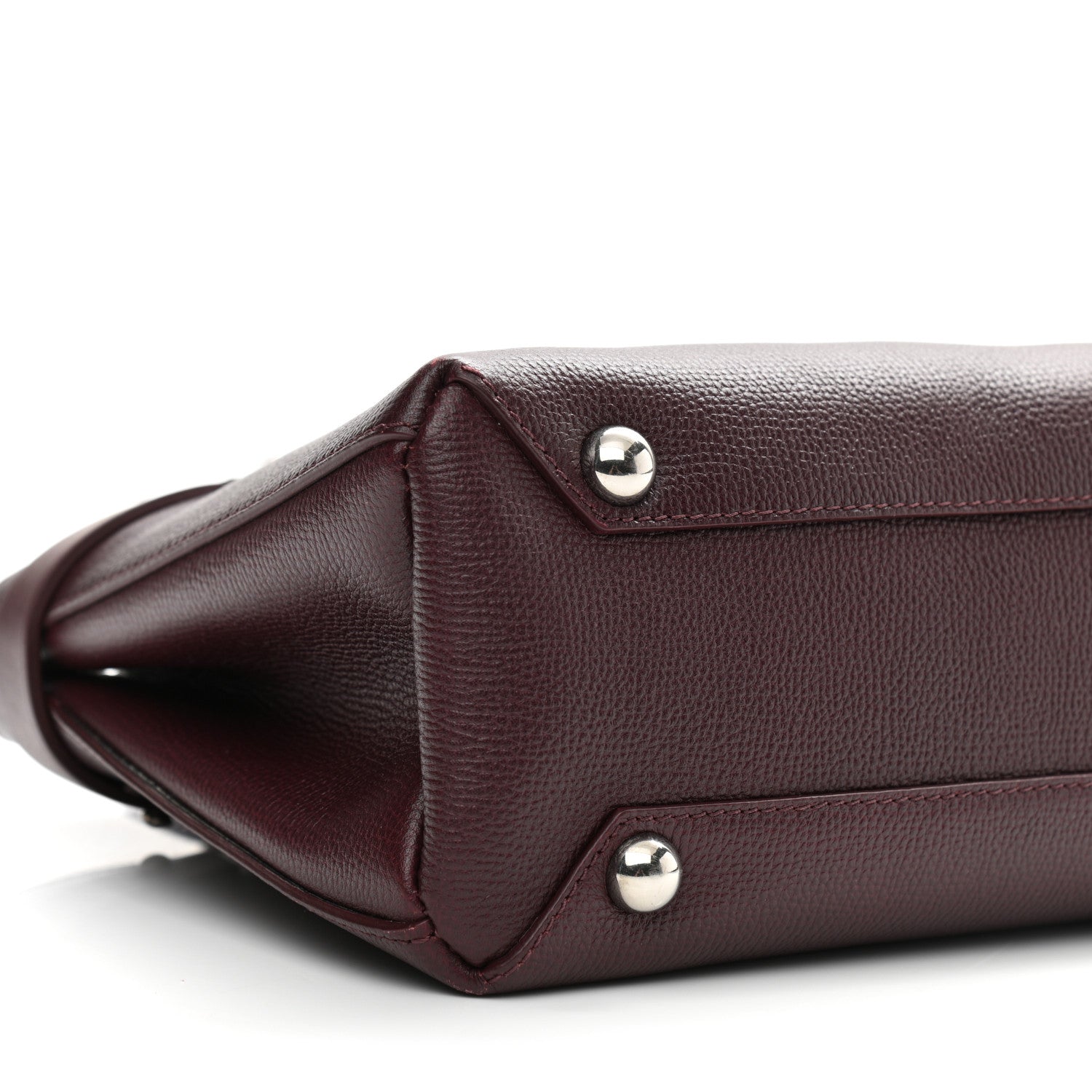 Burberry Grainy Calfskin House Check Small Banner Tote Mahogany Red 10 of 14