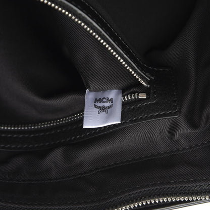 MCM Calfskin Ottomar Monogram Medium Klara Shopper Tote Black 6 of 8