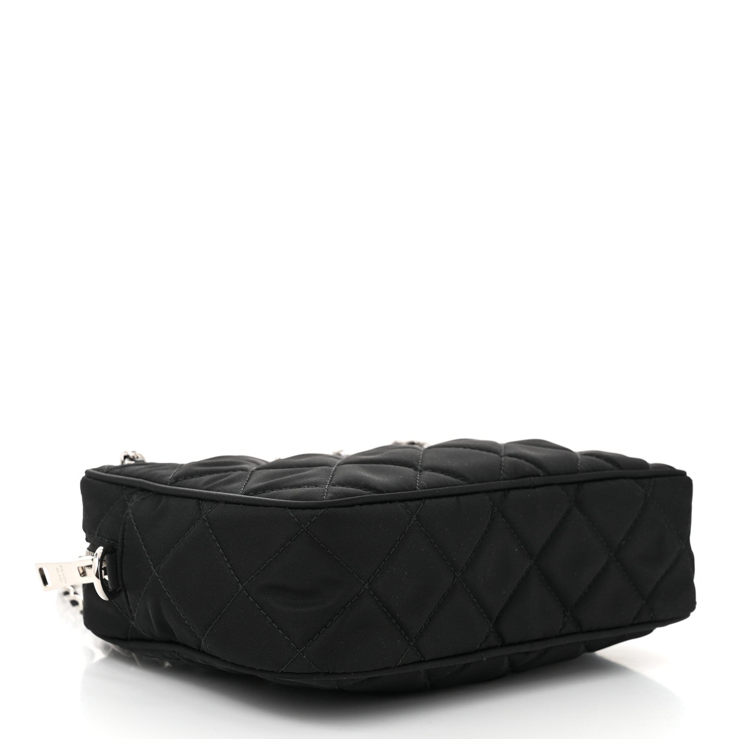 Prada Nylon Tessuto Impuntu Quilted Bandoliera Crossbody Bag Black 4 of 11