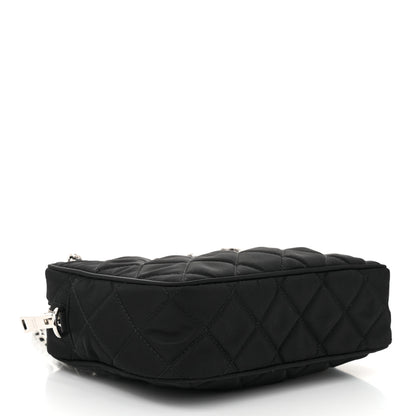 Prada Nylon Tessuto Impuntu Quilted Bandoliera Crossbody Bag Black 4 of 11