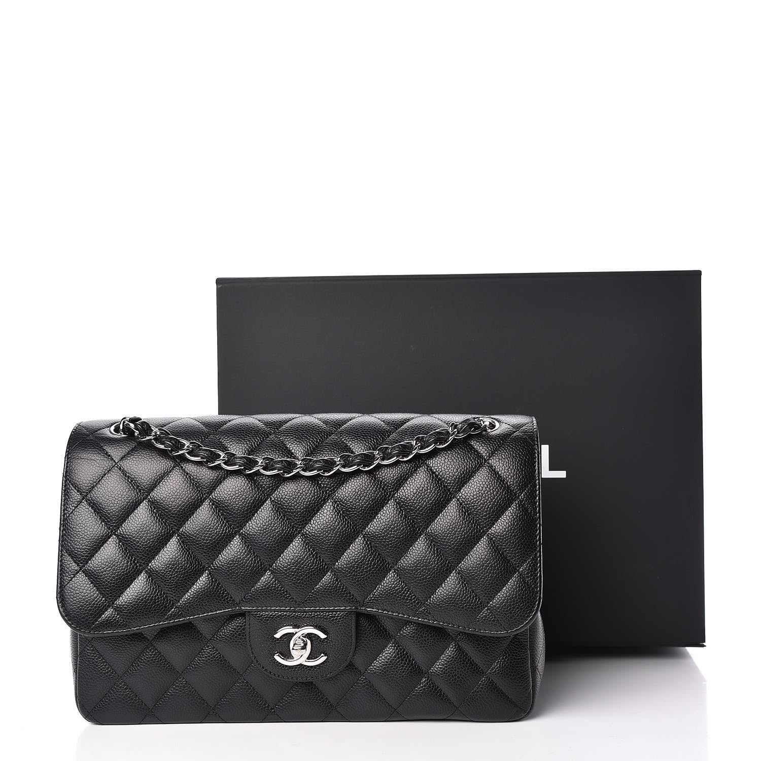 Chanel Caviar Quilted Jumbo Double Flap Black 11 of 11