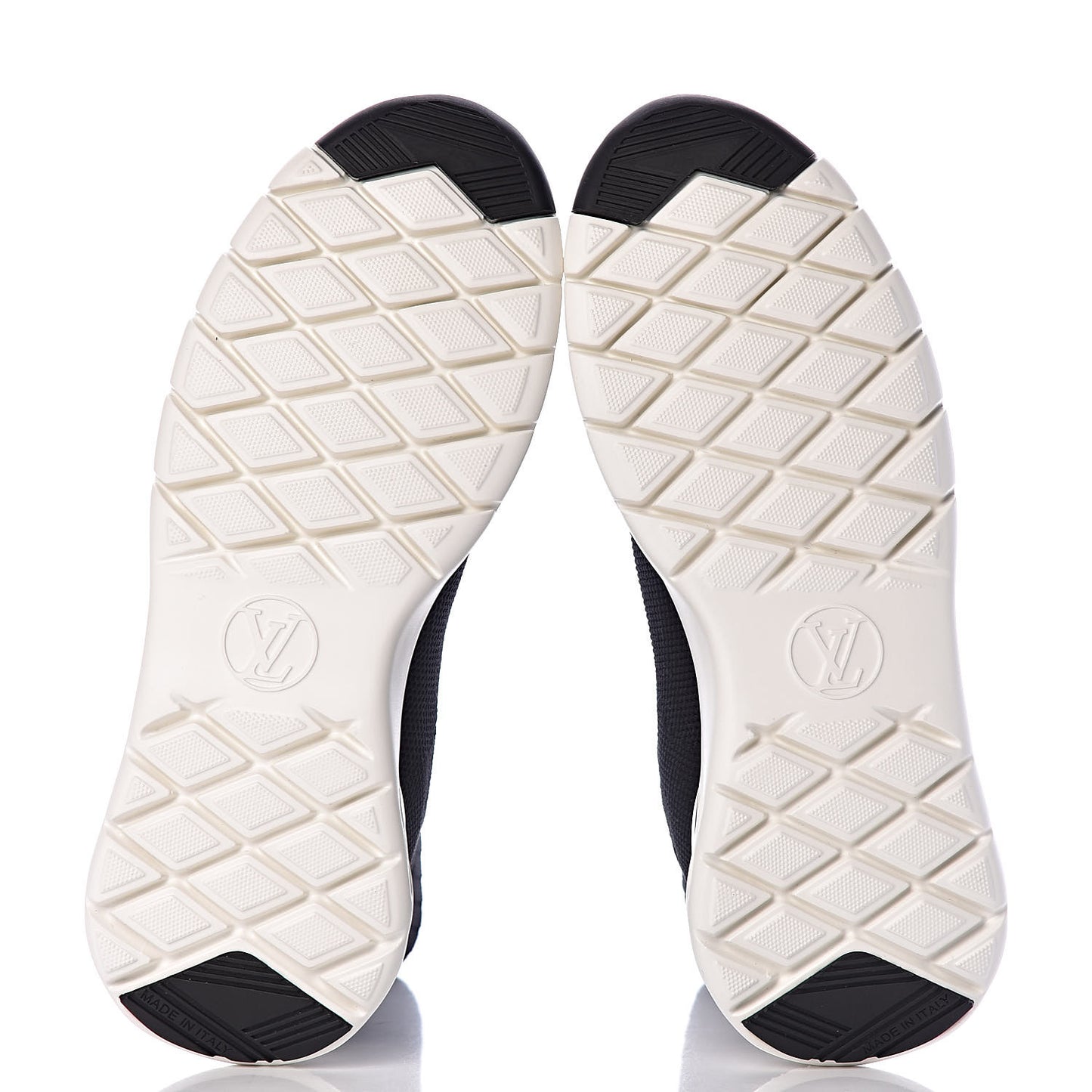 Stretch Fabric LV Black Heart Sock Sneaker 37 Black