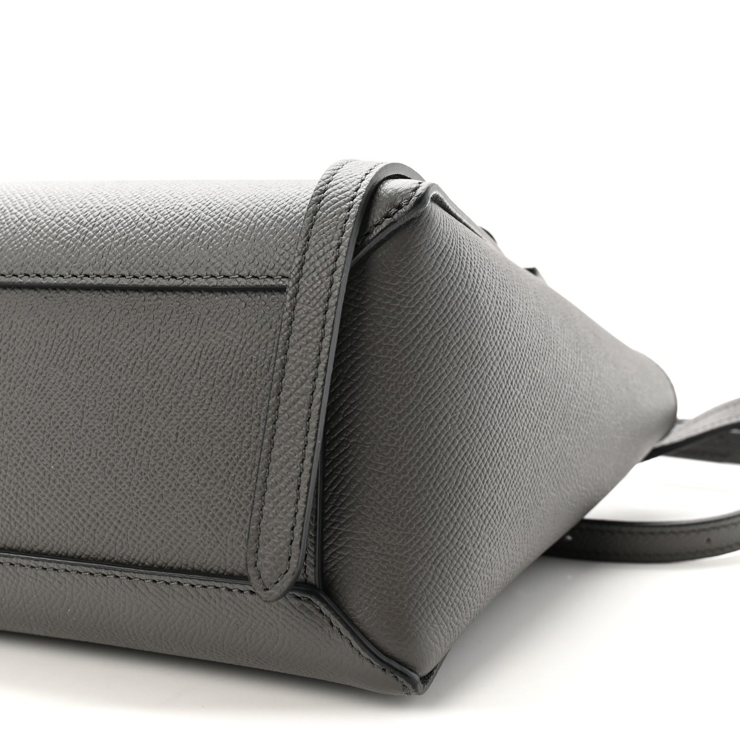 Grained Calfskin Nano Belt Bag Grey