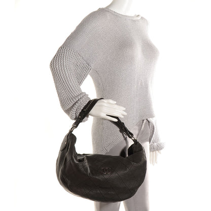 Chanel Caviar Large Outdoor Hobo Black 2 of 7