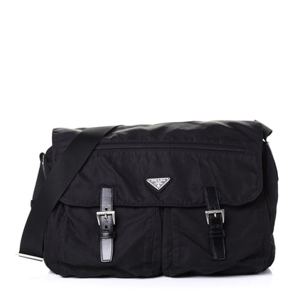 Prada Nylon Vela Messenger Bag Black 1 of 4