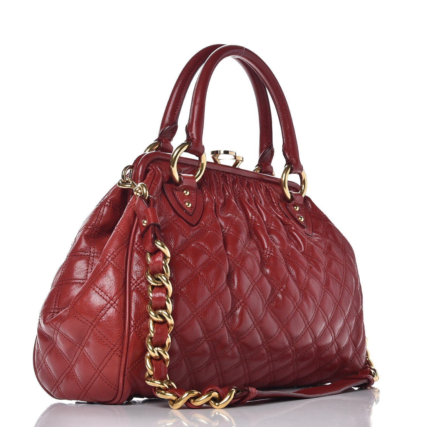 Marc Jacobs Calfskin Quilted Stam Red 3 of 12