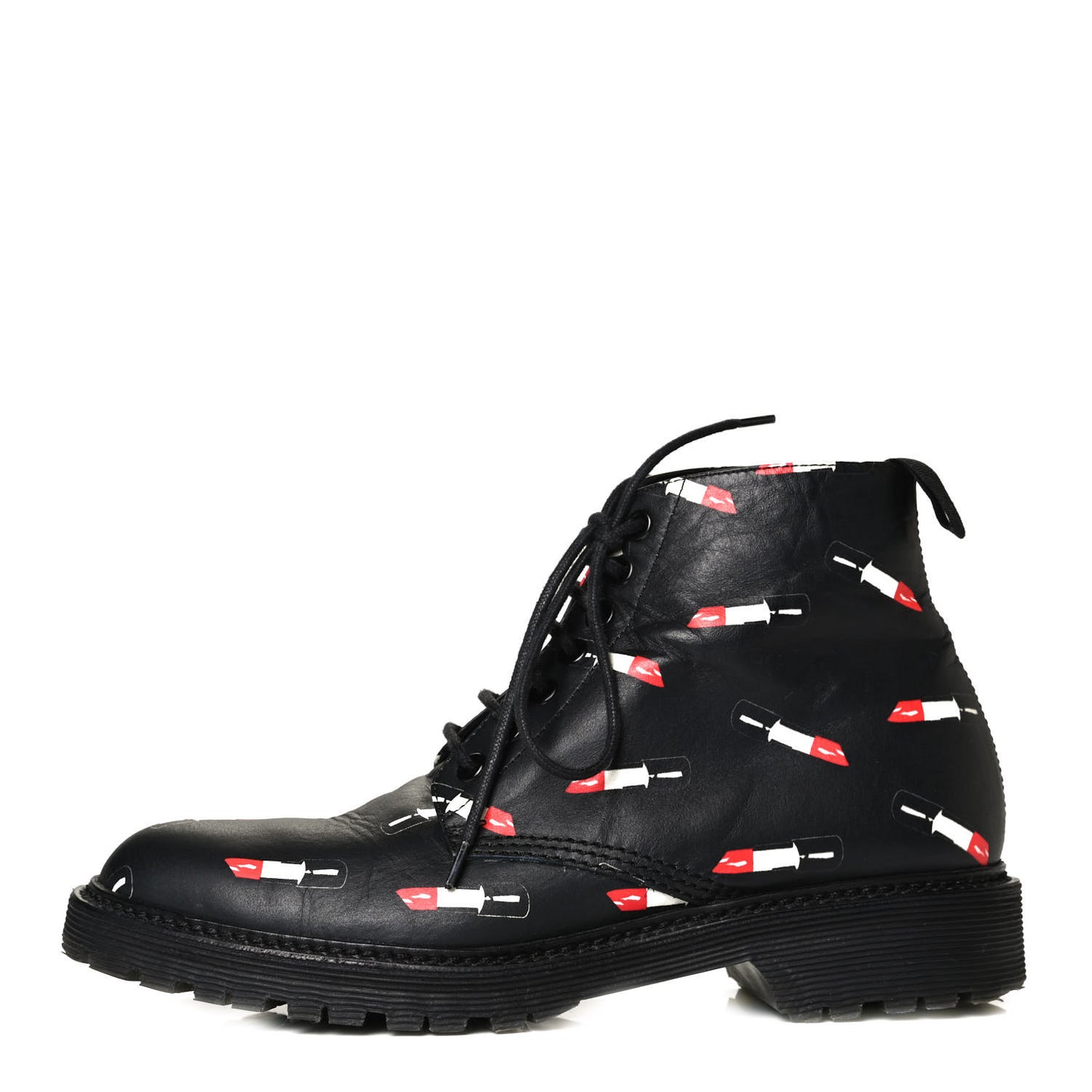 Smooth Calfskin Rangers Boots 37 Black Red