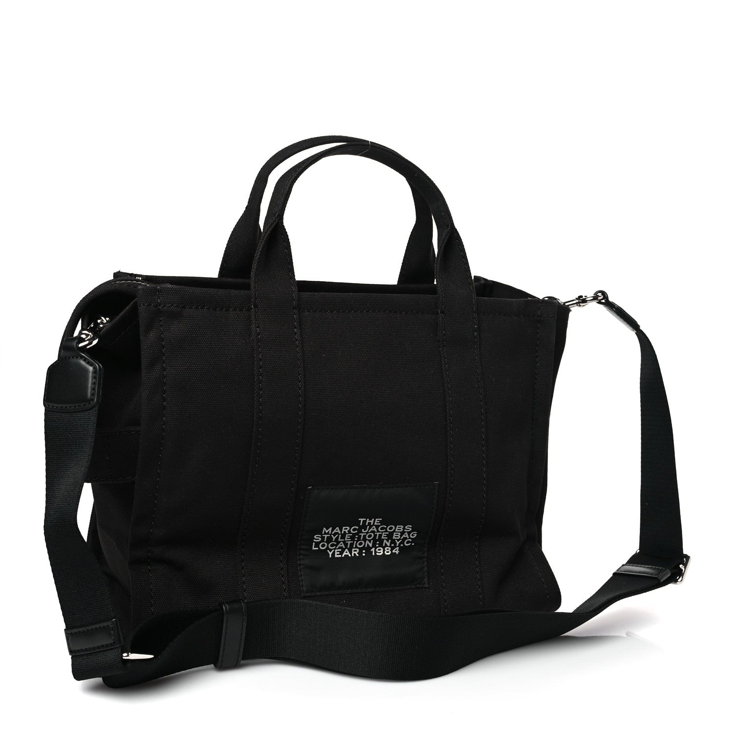 Marc Jacobs Cotton Canvas Medium The Tote Black 3 of 8