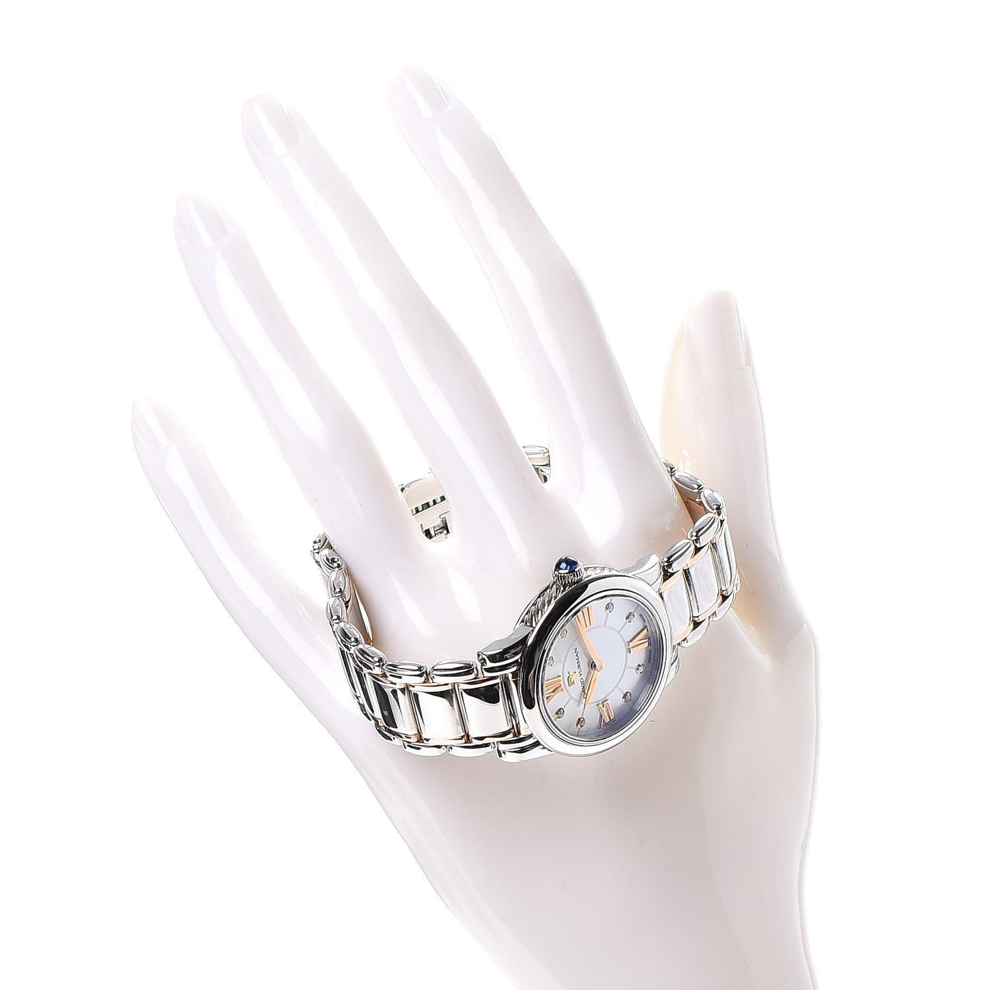 Stainless Steel 18K Rose Gold Diamond Mother of Pearl 30mm Classic Quartz Watch