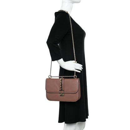 Valentino Garavani Vitello Medium Glam Lock Rockstud Flap Brownish 2 of 9