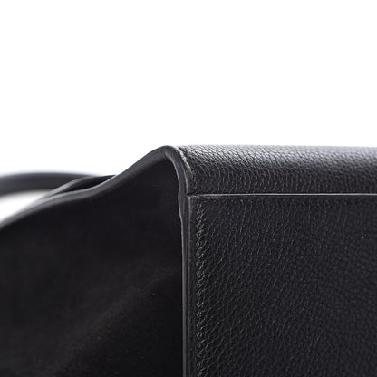 Celine Drummed Calfskin Suede Large Trapeze Black 10 of 17