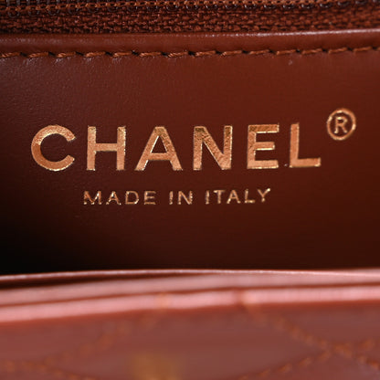Chanel Shiny Aged Calfskin Quilted Nano Kelly Shopper Brown 6 of 11