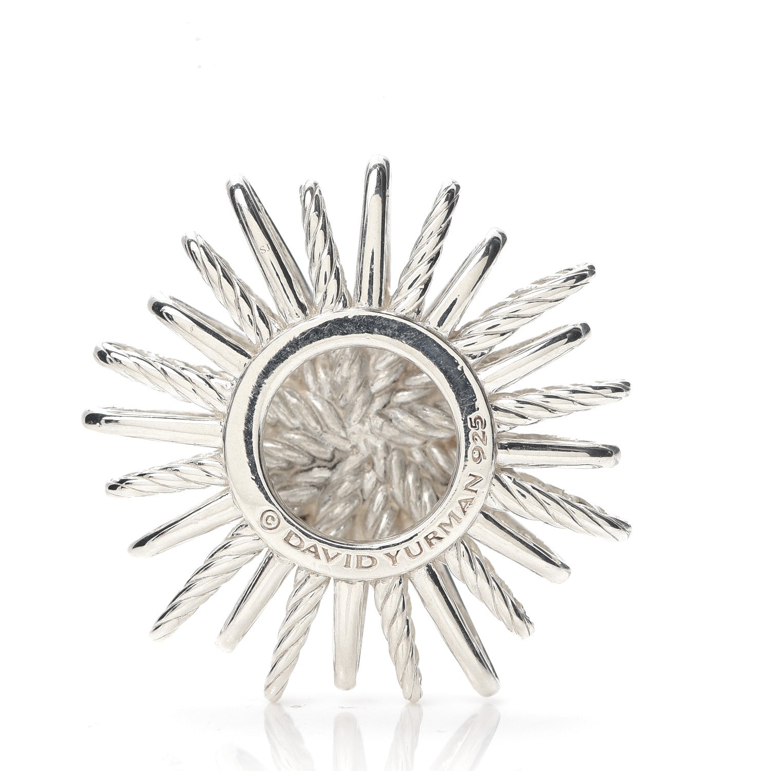 David Yurman Sterling Silver Diamond 37mm Starburst Large Pendant 3 of 3