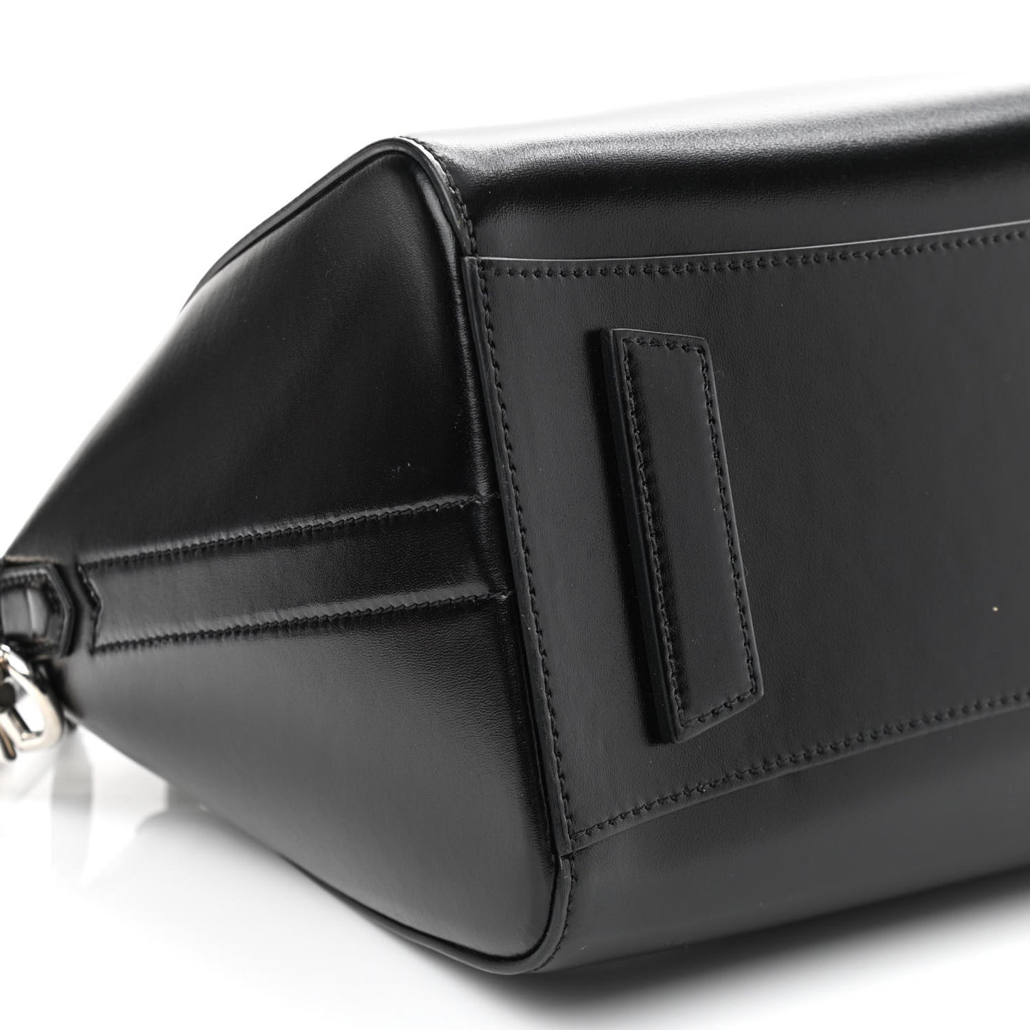 Shiny Lord Calfskin Small Antigona Black