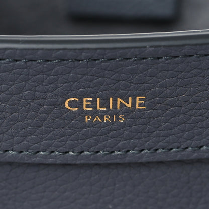Celine Drummed Calfskin Nano Luggage Kohl 6 of 12