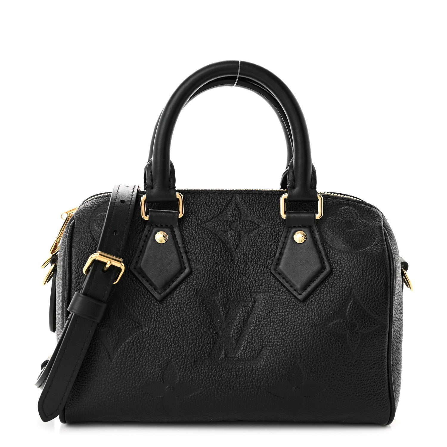 Louis Vuitton Empreinte Monogram Giant Speedy Bandouliere 20 Black 1 of 9