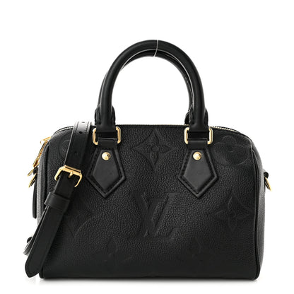 Louis Vuitton Empreinte Monogram Giant Speedy Bandouliere 20 Black 1 of 9