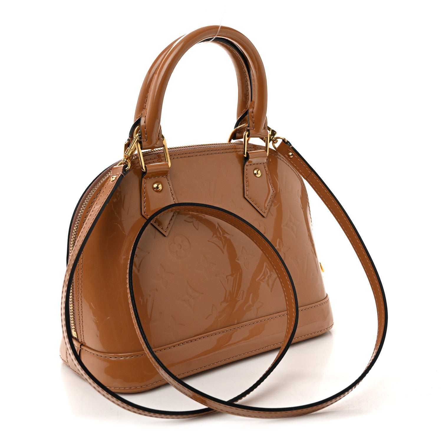 Louis Vuitton Vernis Alma BB Rose Velours 3 of 9