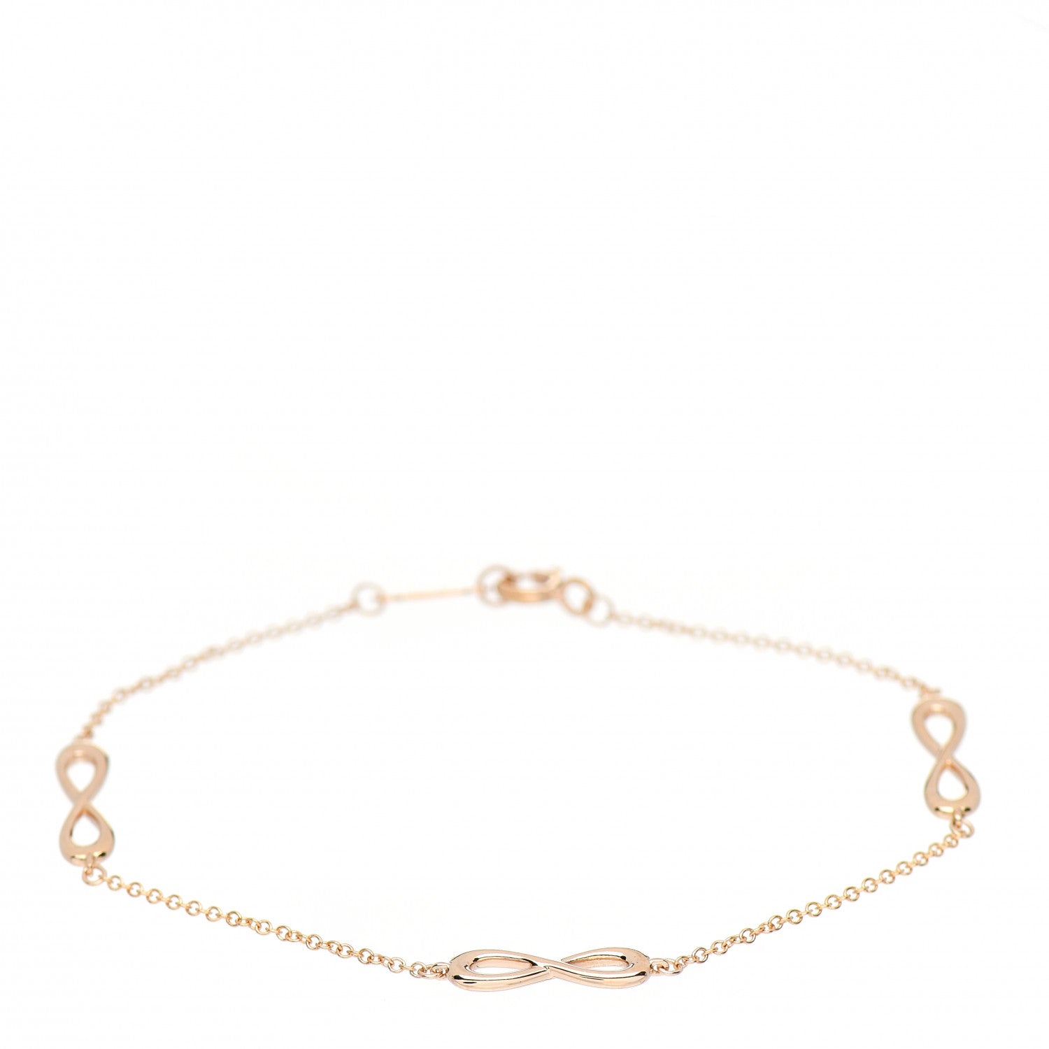Tiffany 18K Rose Gold Infinity Endless Bracelet 1 of 4