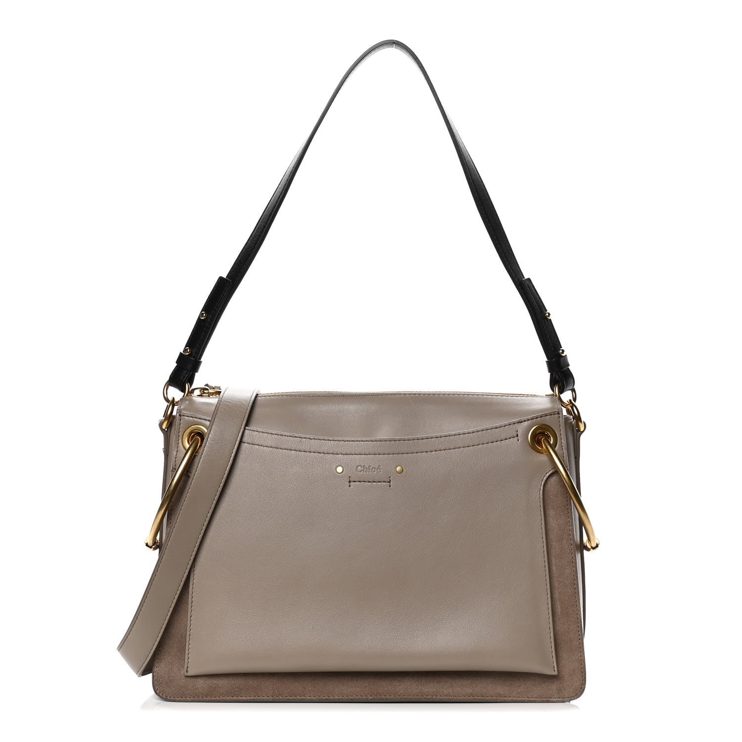 Chloe Calfskin Suede Medium Roy Bag Motty Grey 1 of 14