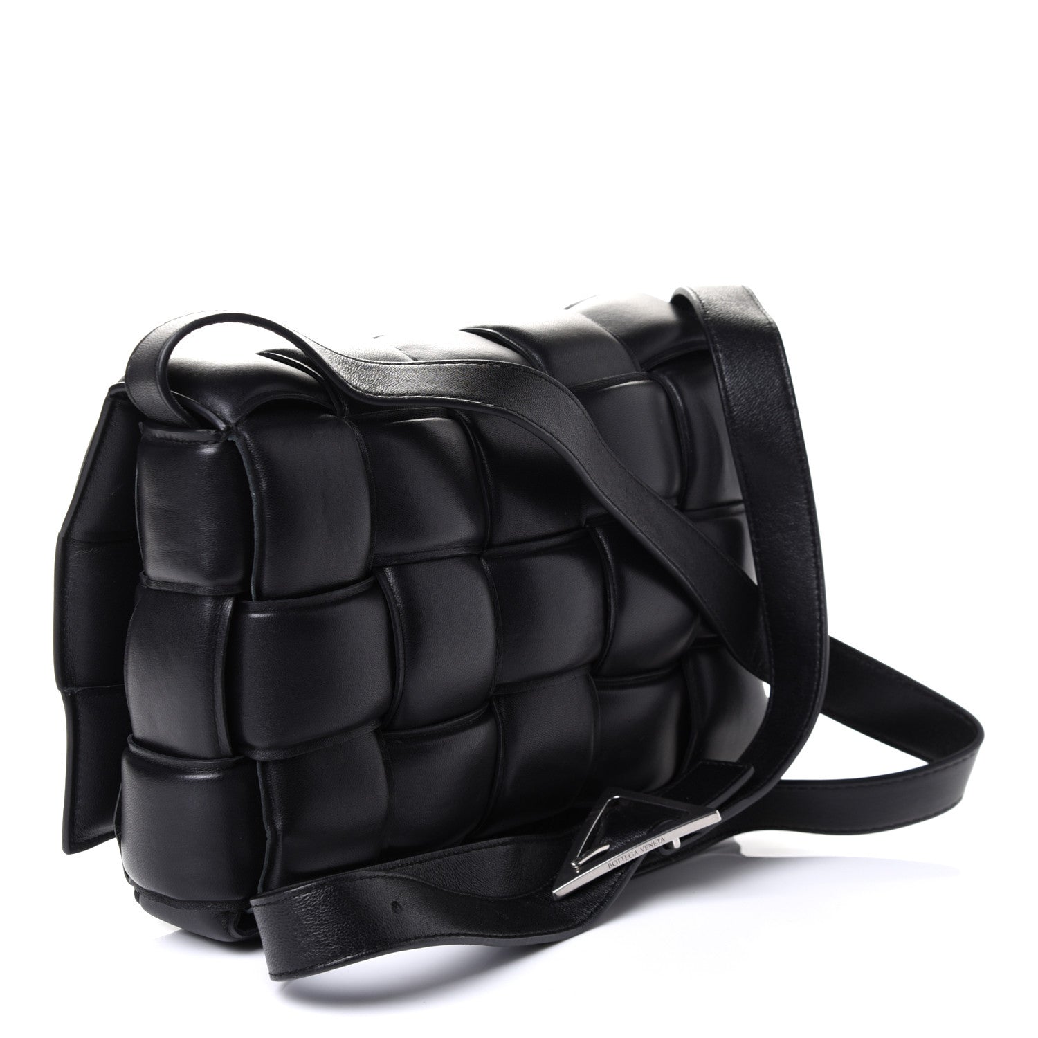 Bottega Veneta Nappa Maxi Intreccio Padded Cassette Crossbody Bag Black 2 of 4