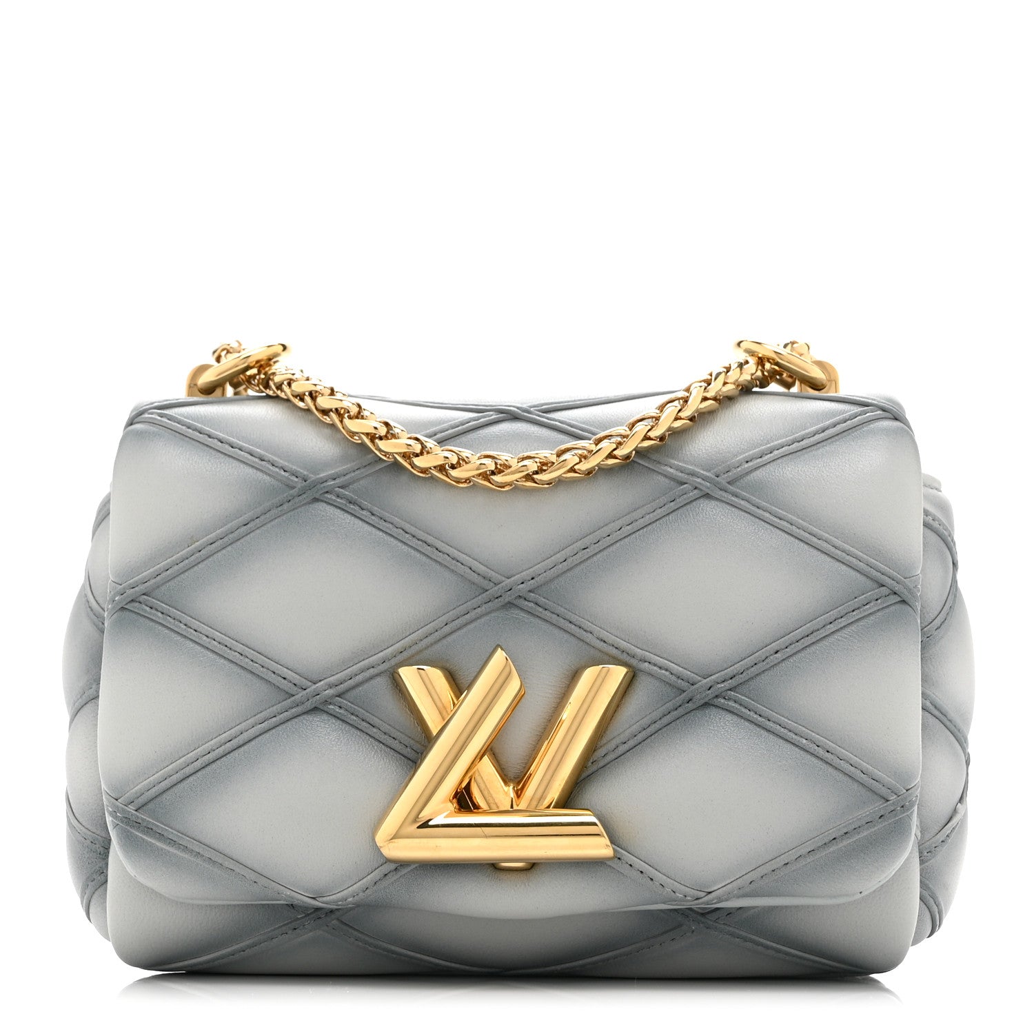 Louis Vuitton Lambskin Malletage Pico GO-14 Ecume Gray 1814781